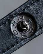 "YVES SAINT LAURENT" Crocodile embossed combination design leather bag