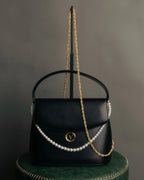 “VALENTINO CHRISTY” 80’s-90’s Pearl chain formal handbag