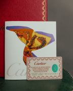 “Cartier“ 80’s-90’s Timepiece motif silk scarf