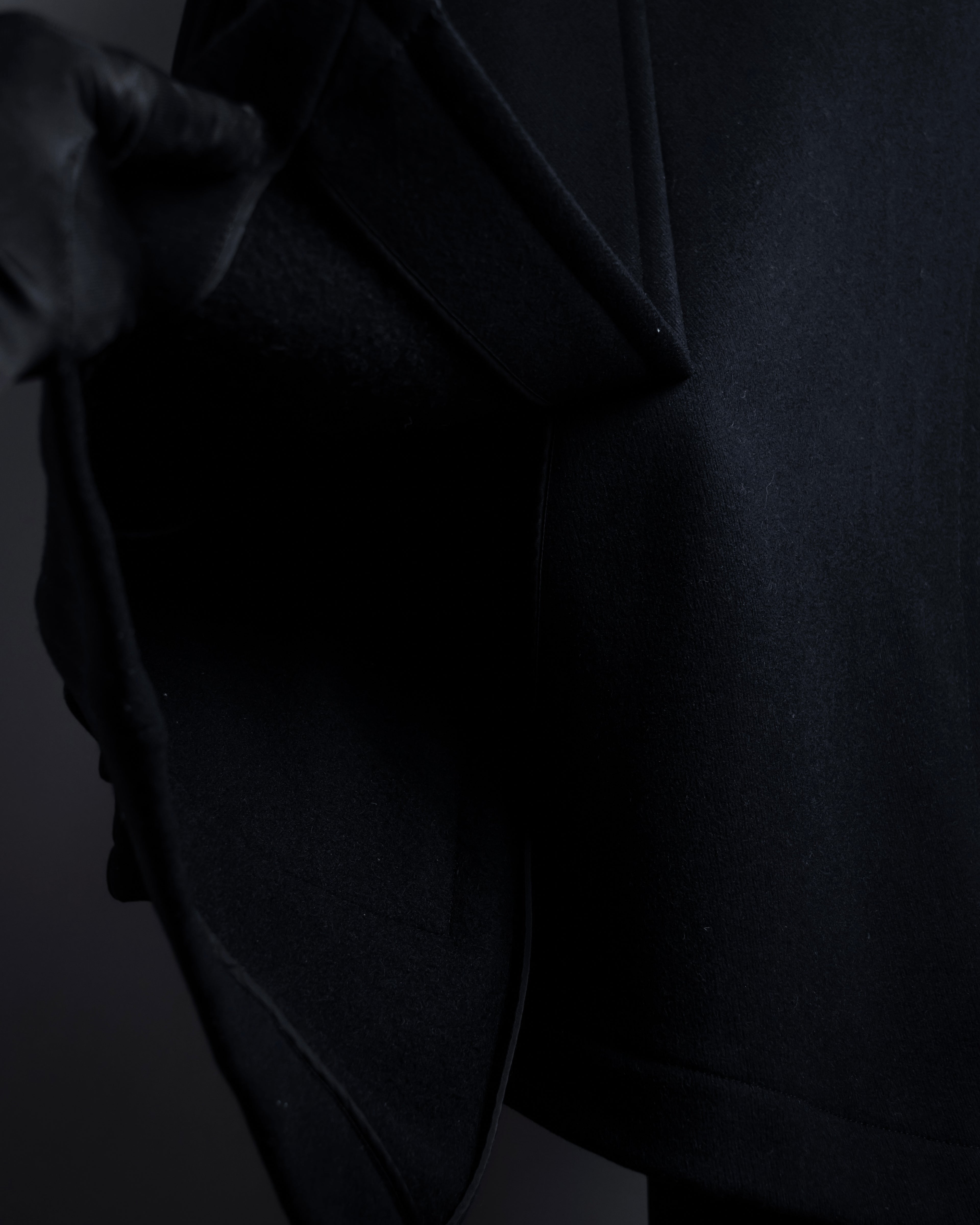 "BURBERRY" Classic detailing melton wool duffle coat