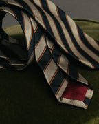 "CHANEL" 90's-00's Classic silk regimental striped tie