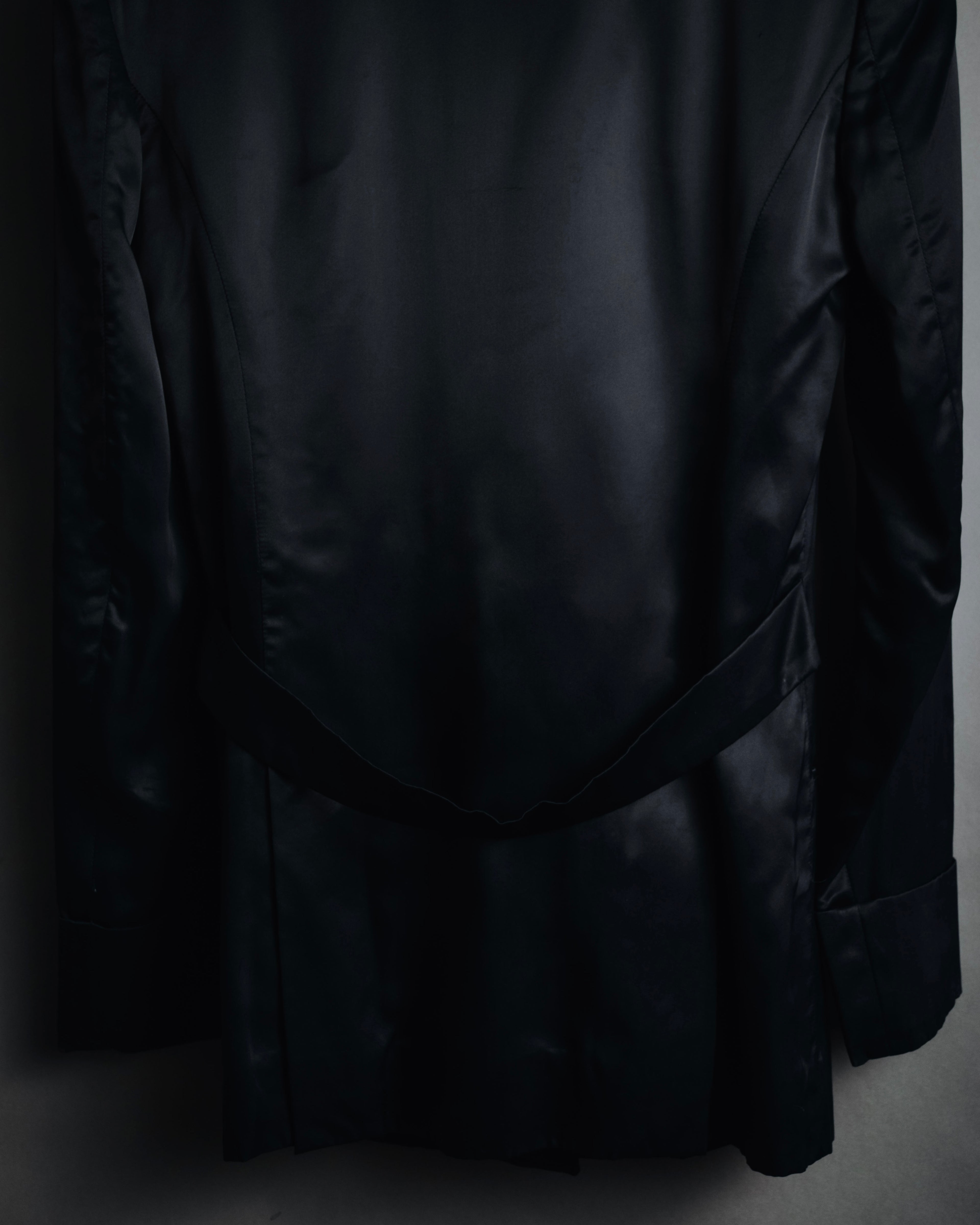 "BALENCIAGA.PARIS" 2008-2009 Sculptural satin shawl collar tuxedo jacket