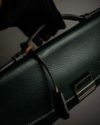 "E. MARINELLA Sottobraccio" Slide closure design 2way leather bag