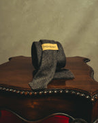 -SPECIAL- "Yves Saint Laurent" 90's-00's Charcoal grey wool textured knit tie