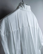 "ISSEY MIYAKE" Pleated short sleeve shirt