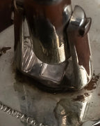 "Tiffany&Co" Rope-shaped milgrain design silver cufflinks ＆tie clip