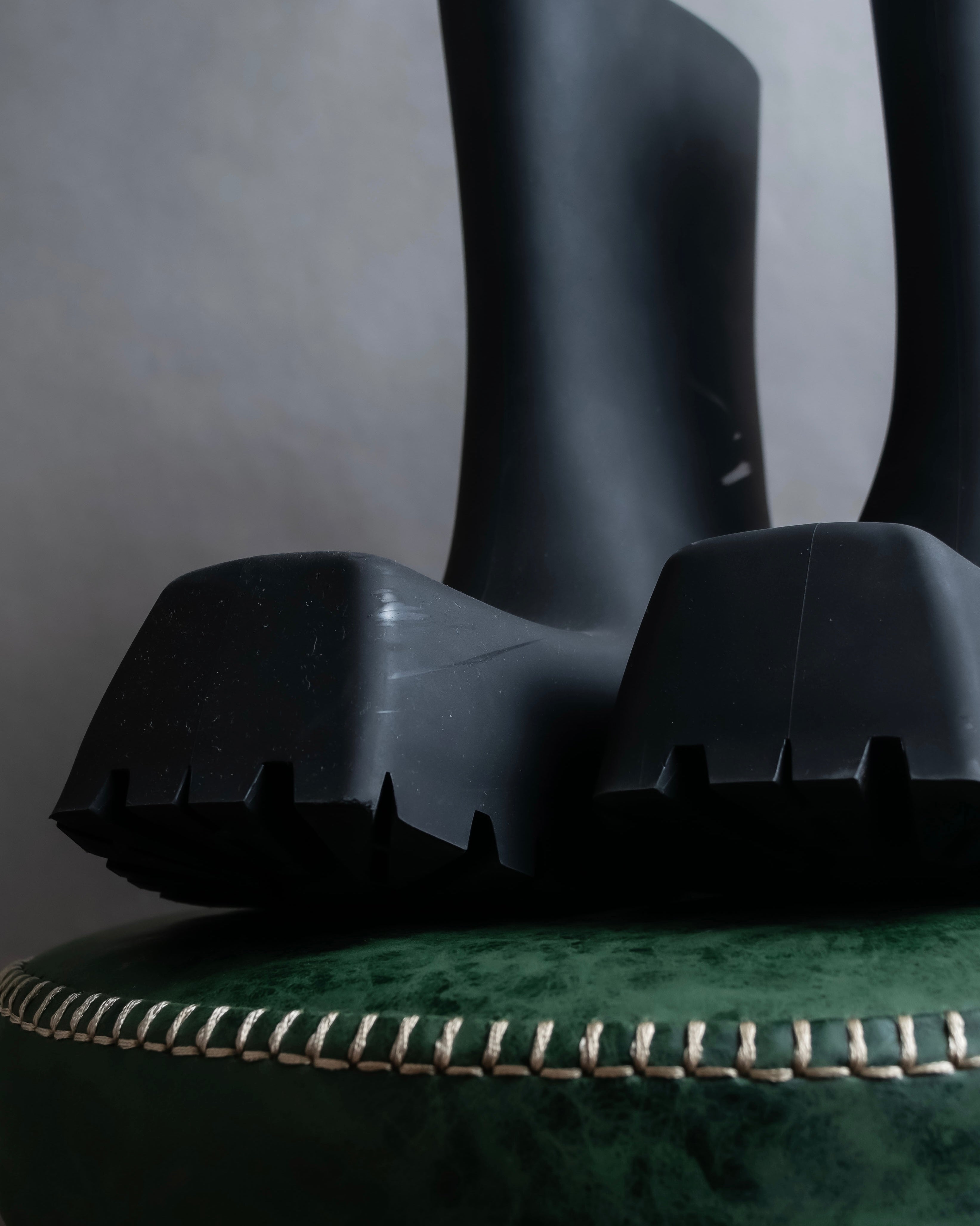 "BALENCIAGA" Rubber black trooper boots