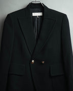 "EMILIO PUCCI" 00's-10's Gold buttoned tailored wool blazer