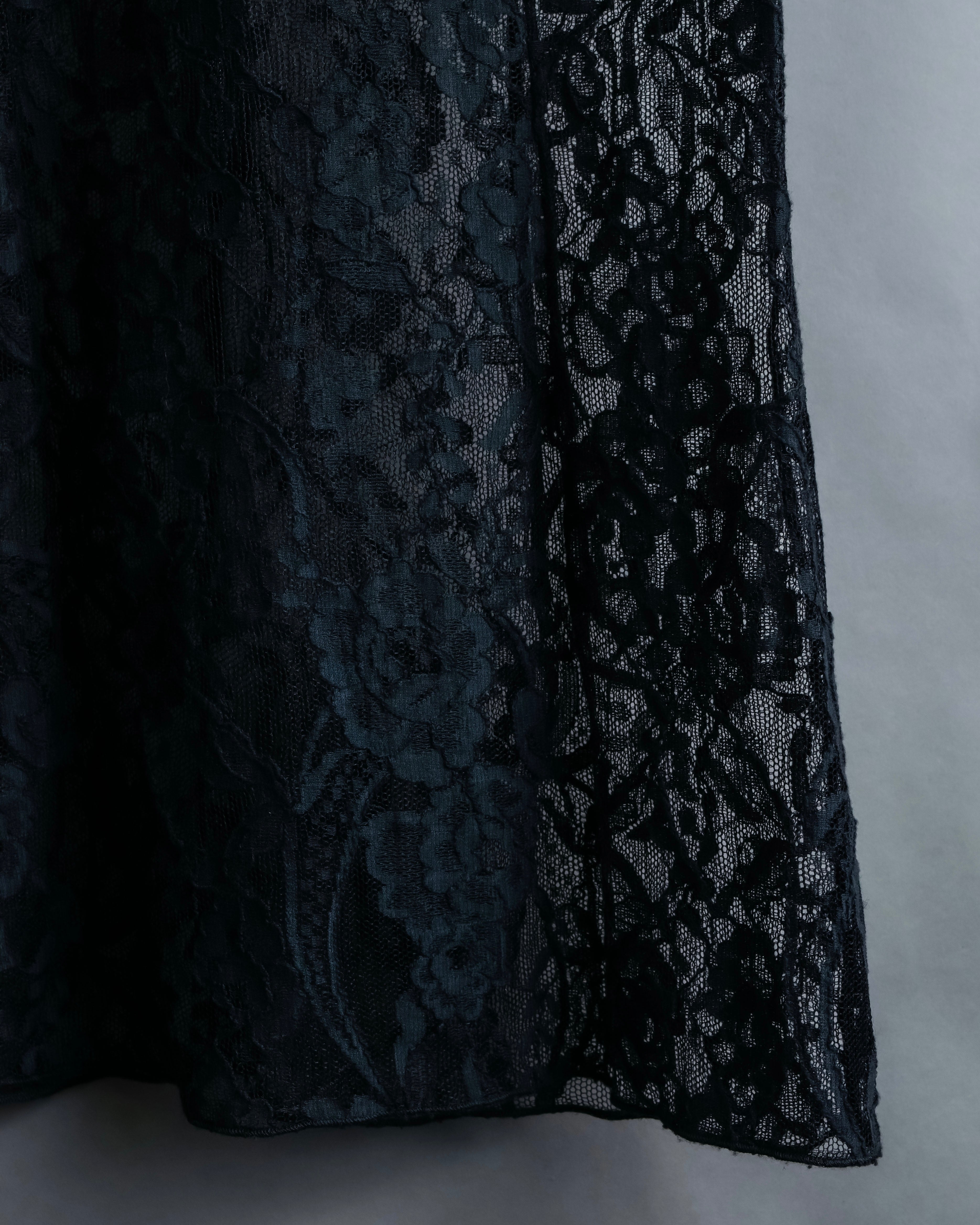 "D&amp;G" Botanical pattern lace shift dress