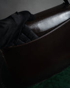 “Yves Saint Laurent” 80’s-90’s Cassandre embossed shoulder bag