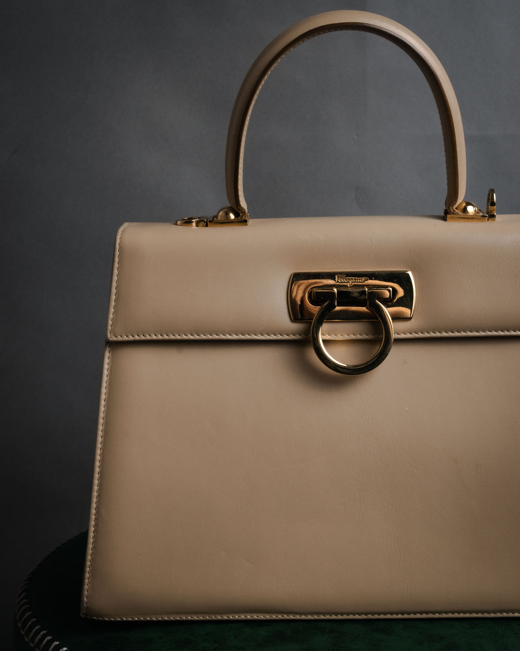 “Salvatore Ferragamo” 1990’s-00’s Gancini top handle bag