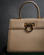 “Salvatore Ferragamo” 1990’s-00’s Gancini top handle bag