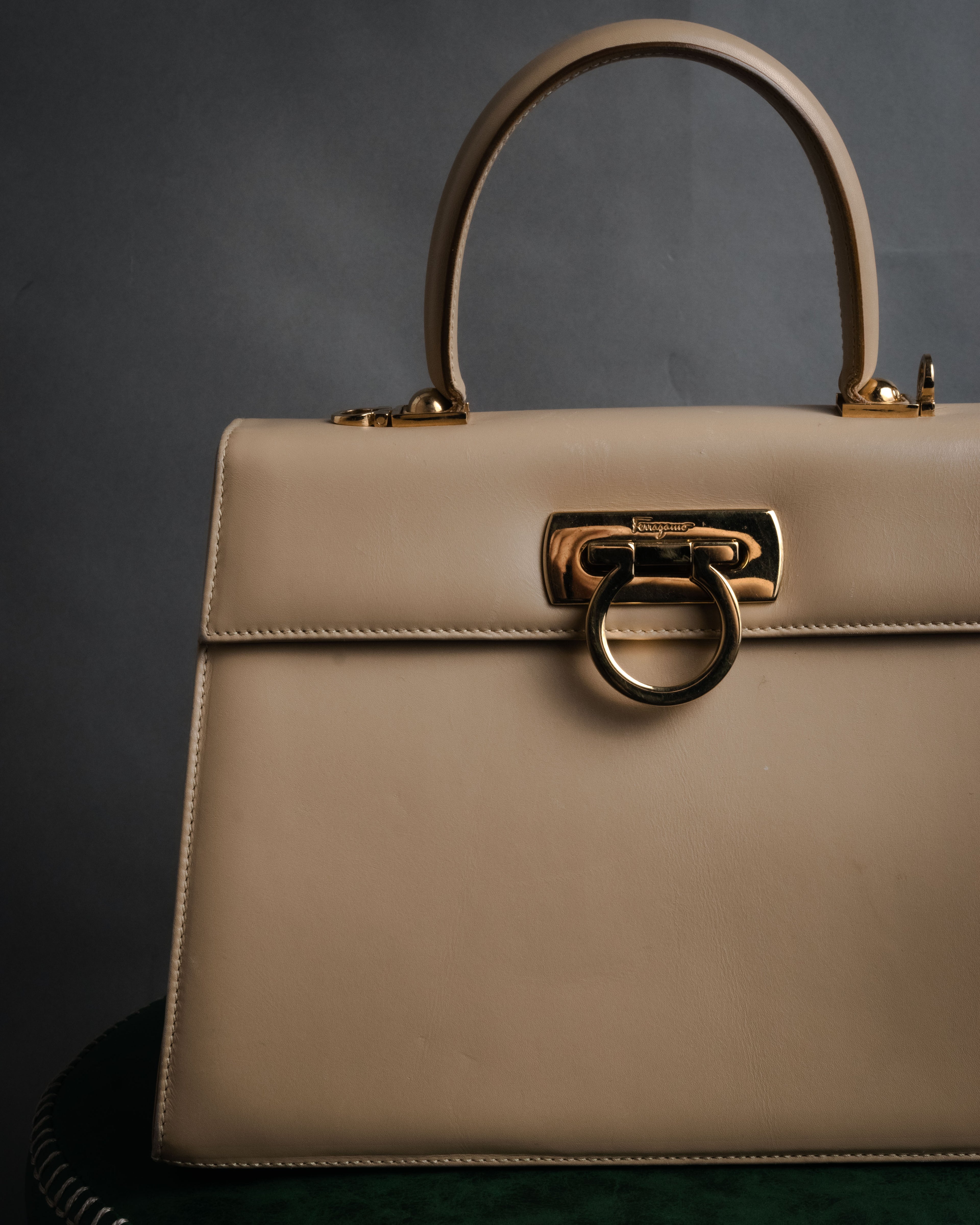 “Salvatore Ferragamo” 1990’s-00’s Gancini top handle bag
