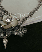 "Christian Dior" 00's Floral charm bracelet