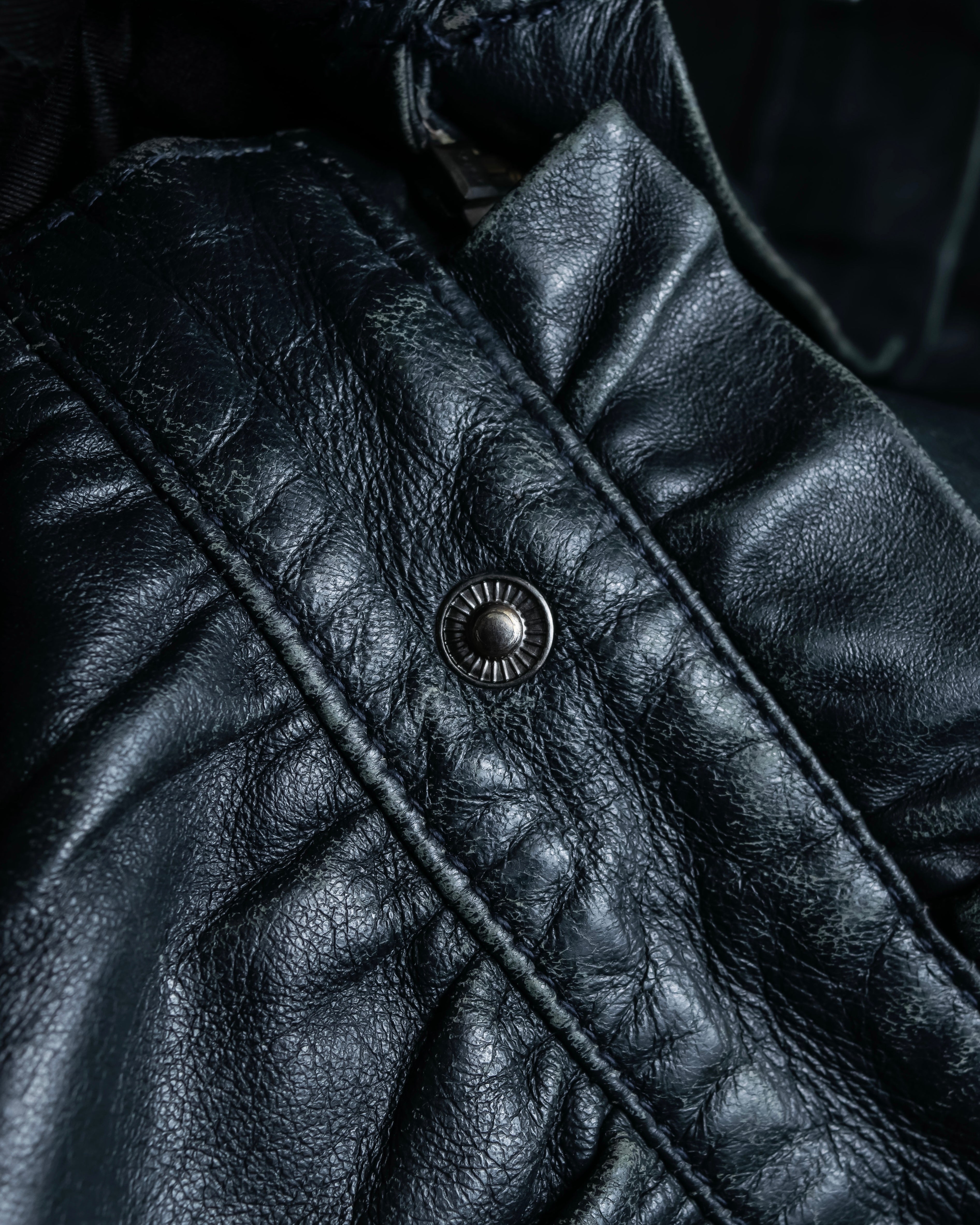 "RED VALENTINO" Gather design lamb leather jacket