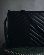 "Yves Saint Laurent" Late 80’s–early 90’s chevron quilted cassandre shoulder bag