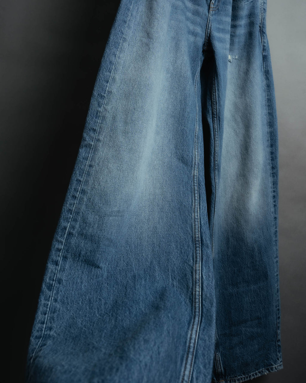 -SPECIAL- “SAINT LAURENT” 2023’s Long extreme baggy faded denim jeans