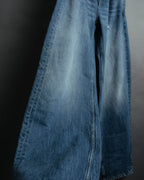 -SPECIAL- “SAINT LAURENT” 2023’s Long extreme baggy faded denim jeans