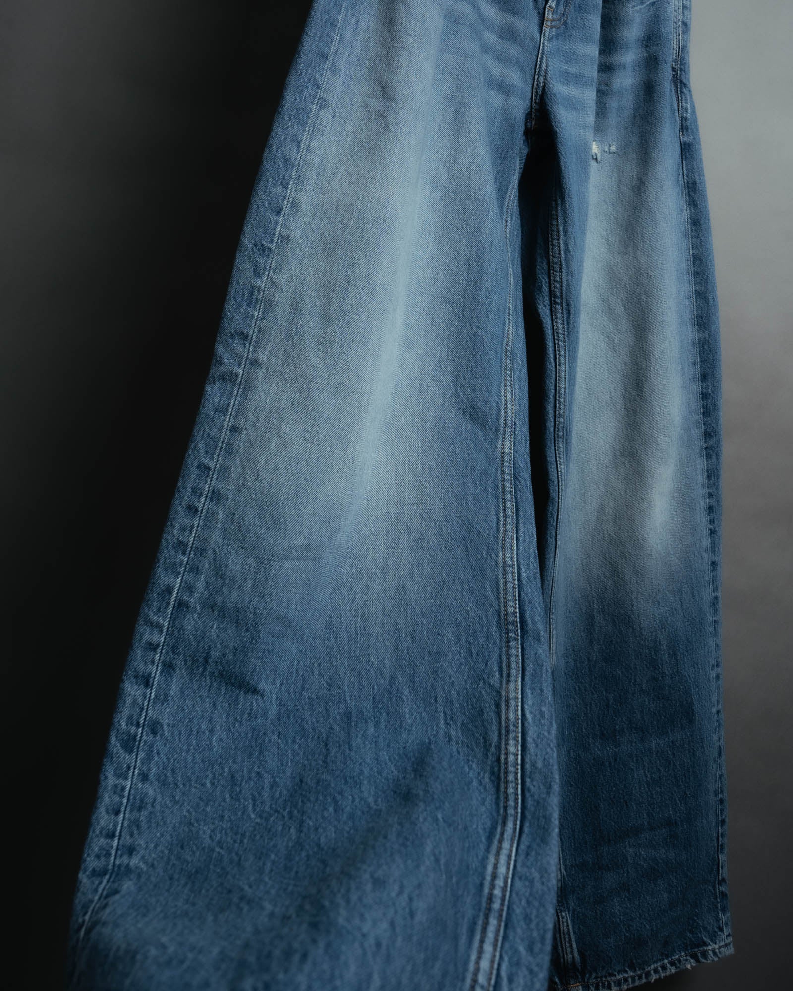 -SPECIAL- “SAINT LAURENT” 2023’s Long extreme baggy faded denim jeans