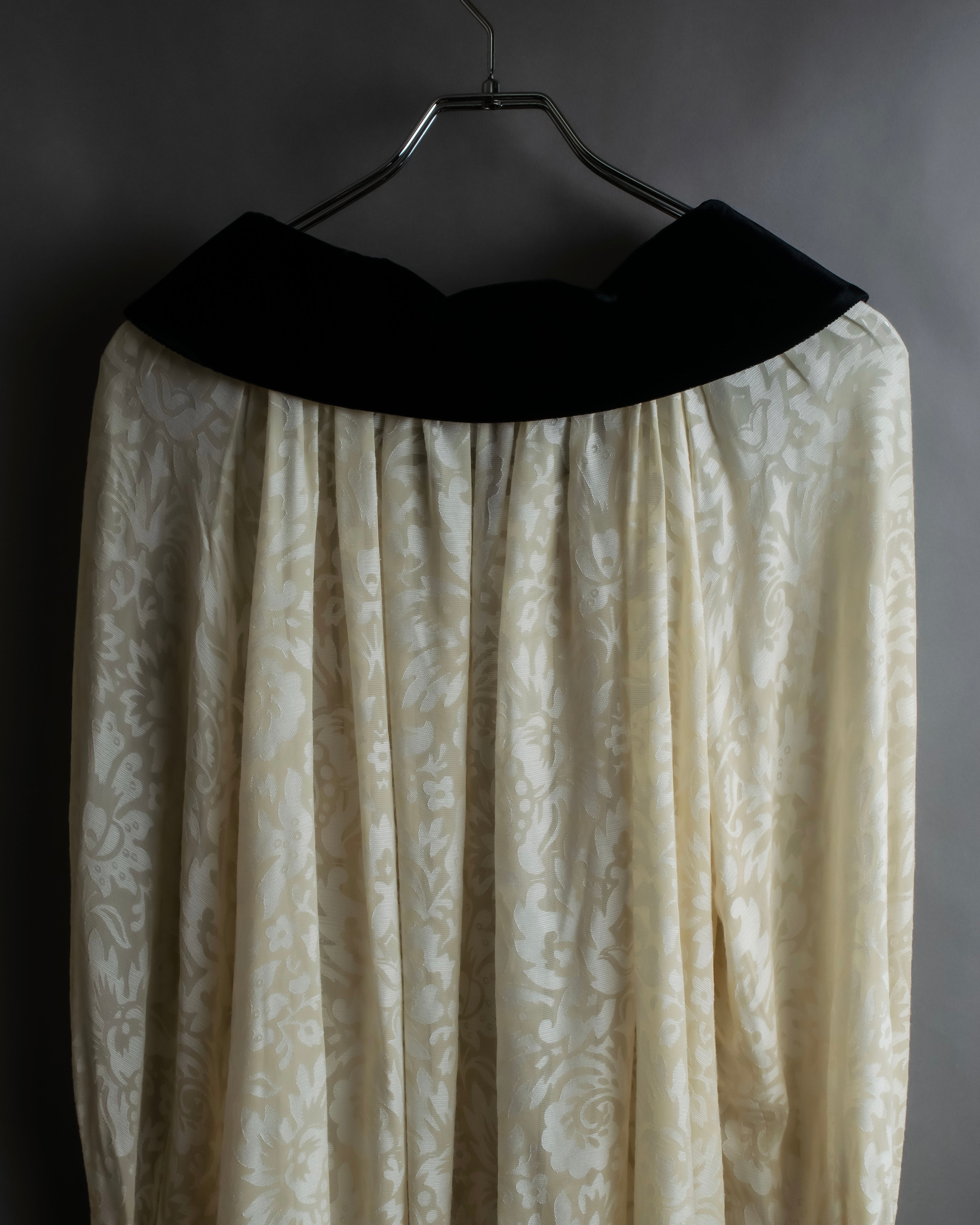 "Christian Dior" Jacquard balloon sleeve dress pullover