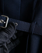 "COMME des GARCONS" Box pleated belted corset skirt