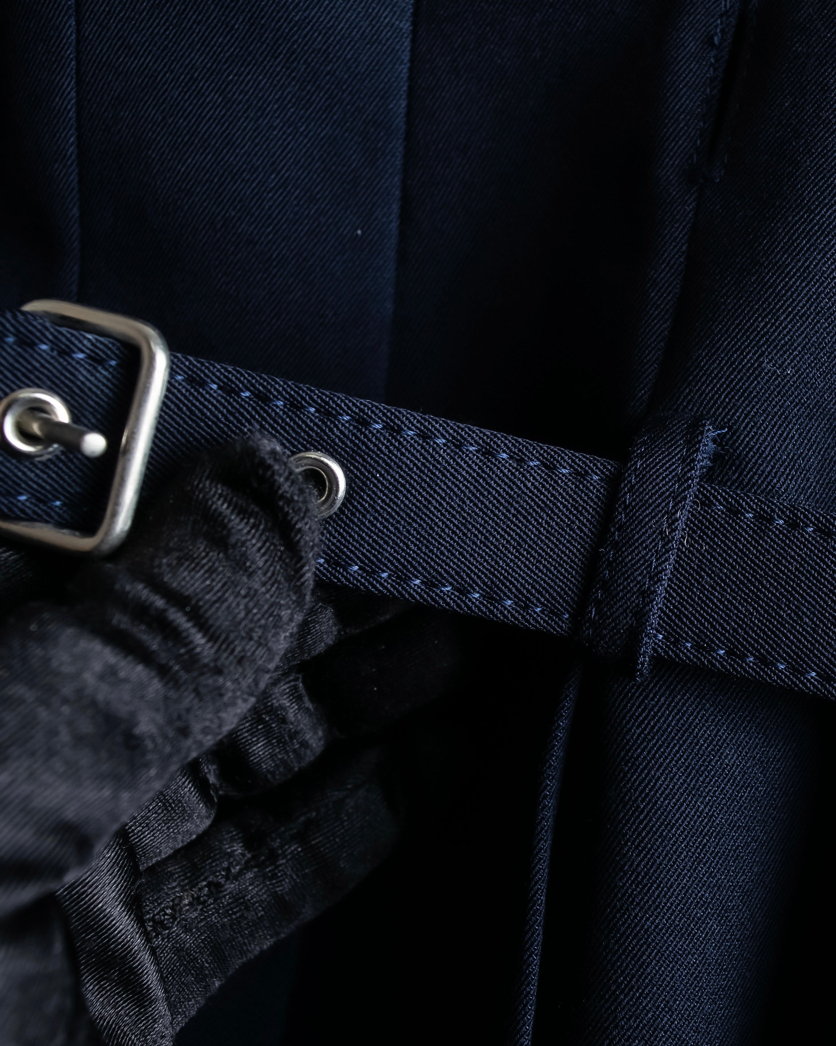 "COMME des GARCONS" Box pleated belted corset skirt