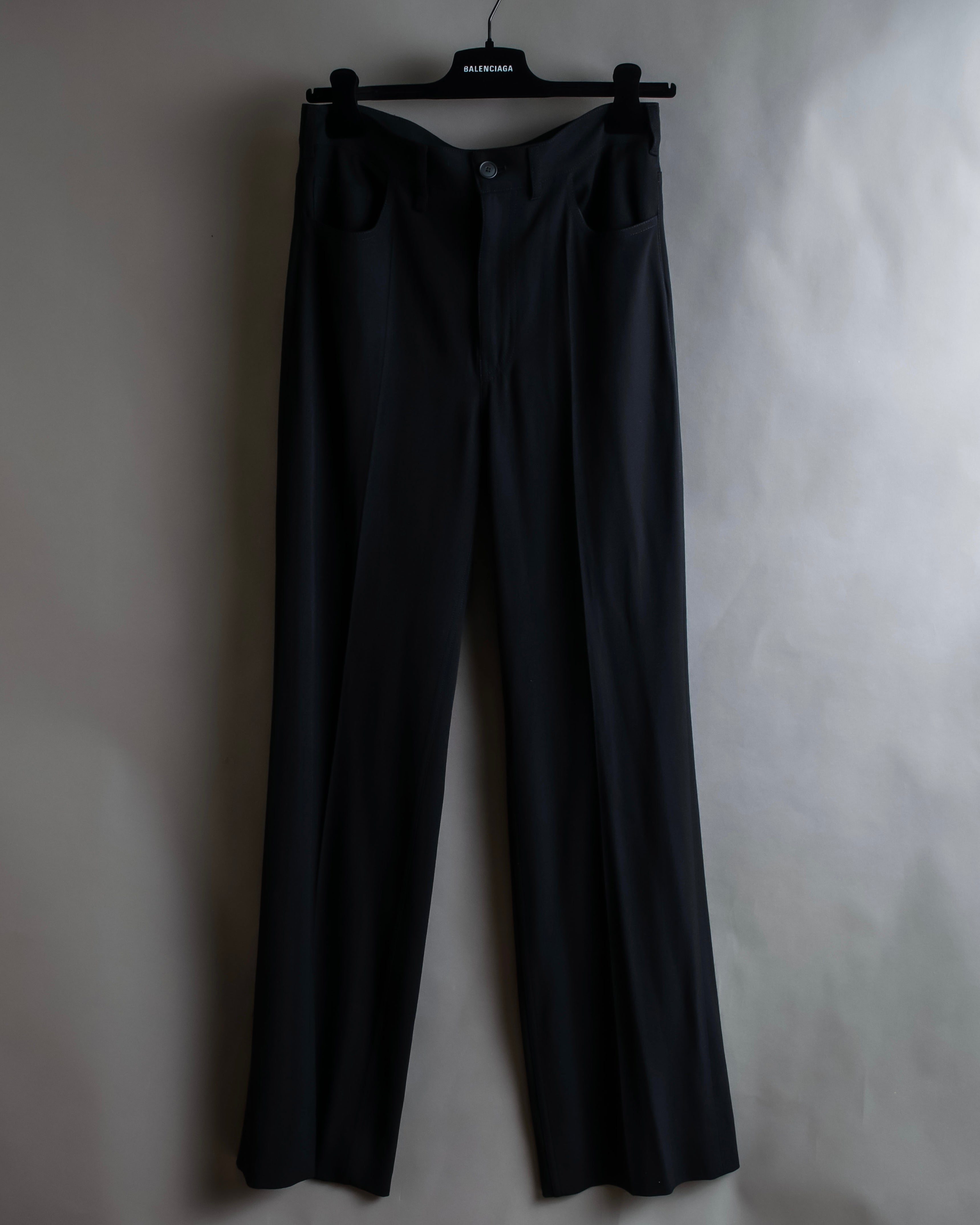 "BALENCIAGA" Beautiful draped full-length slacks