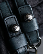 "CHANEL" Karl Lagerfeld design Matelasse chain Black shoulder bag