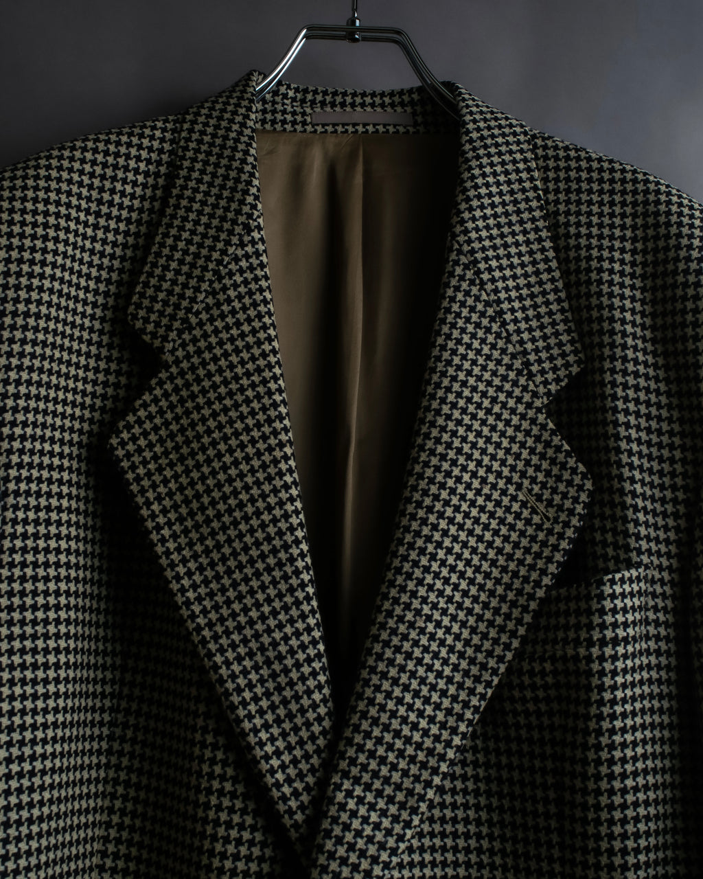 "HUGO BOSS" Houndstooth structured shoulder line tailored jacket
