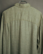 -MOOD Vintage Collections-
90’s Houndstooth linen relaxed shirt