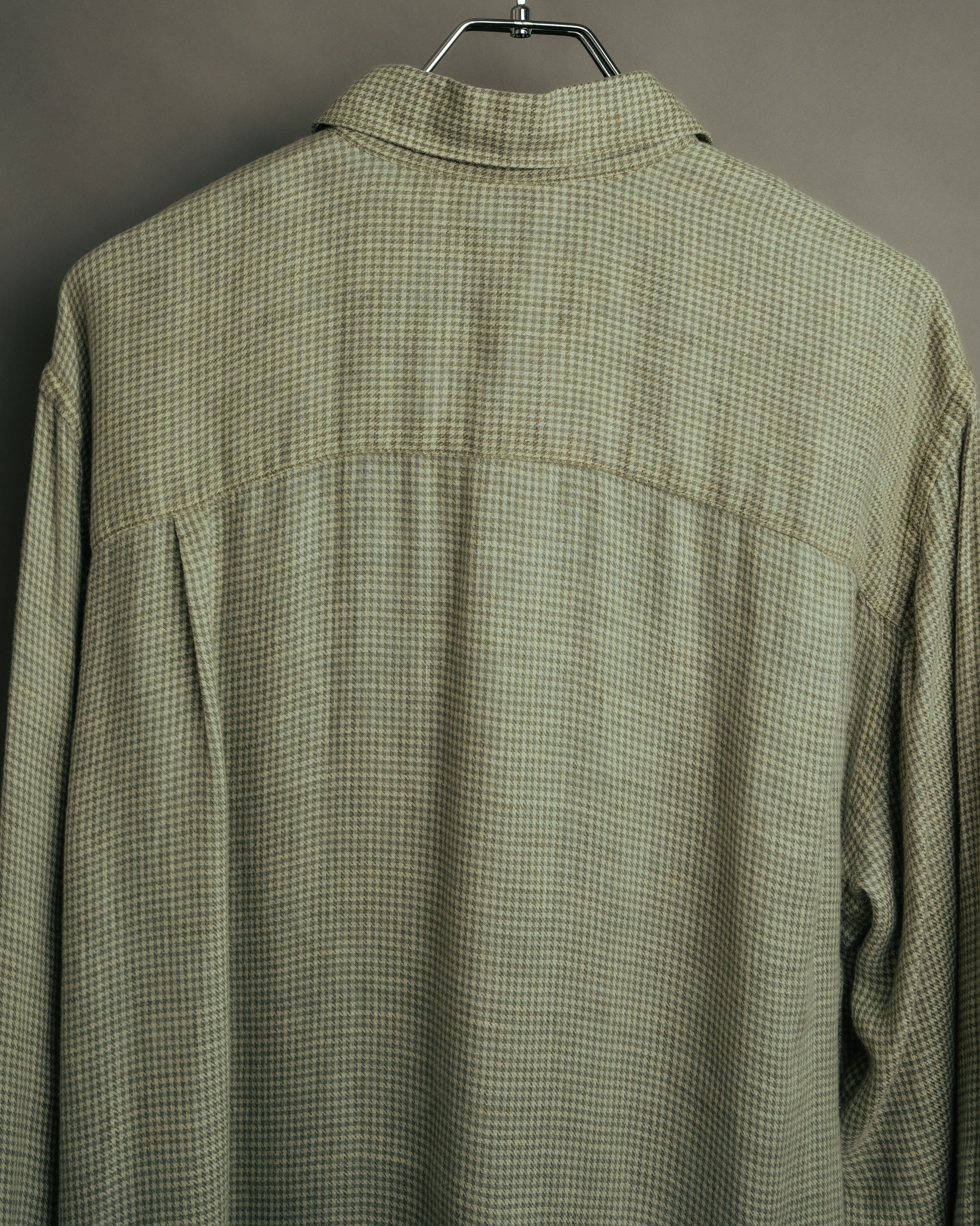 -MOOD Vintage Collections-
90’s Houndstooth linen relaxed shirt