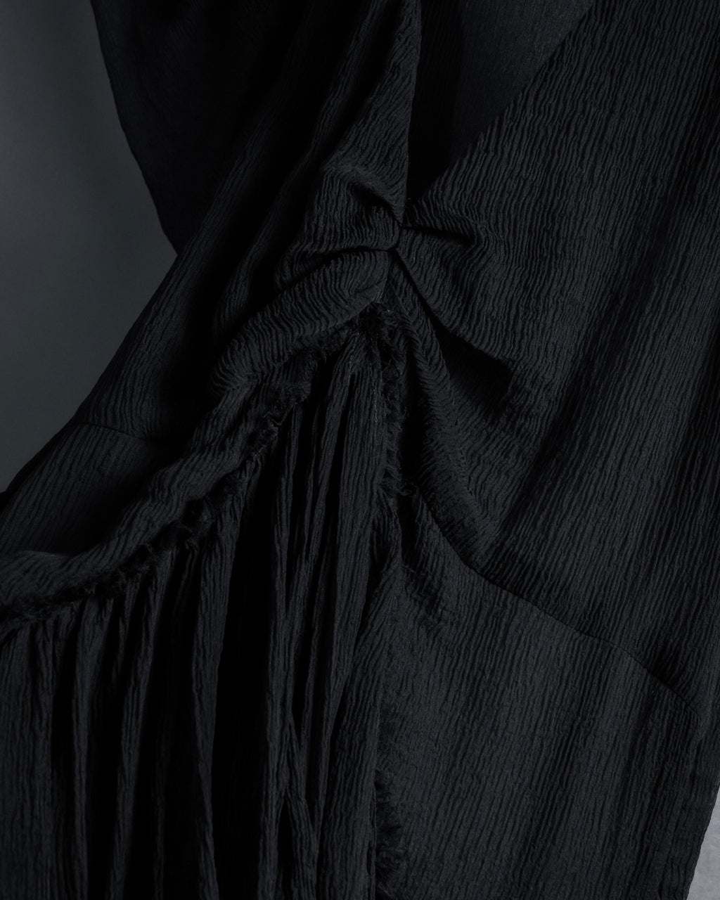 "MCQ Alexander McQueen" 06-10's Puffed sleeve gathered georgette long dress