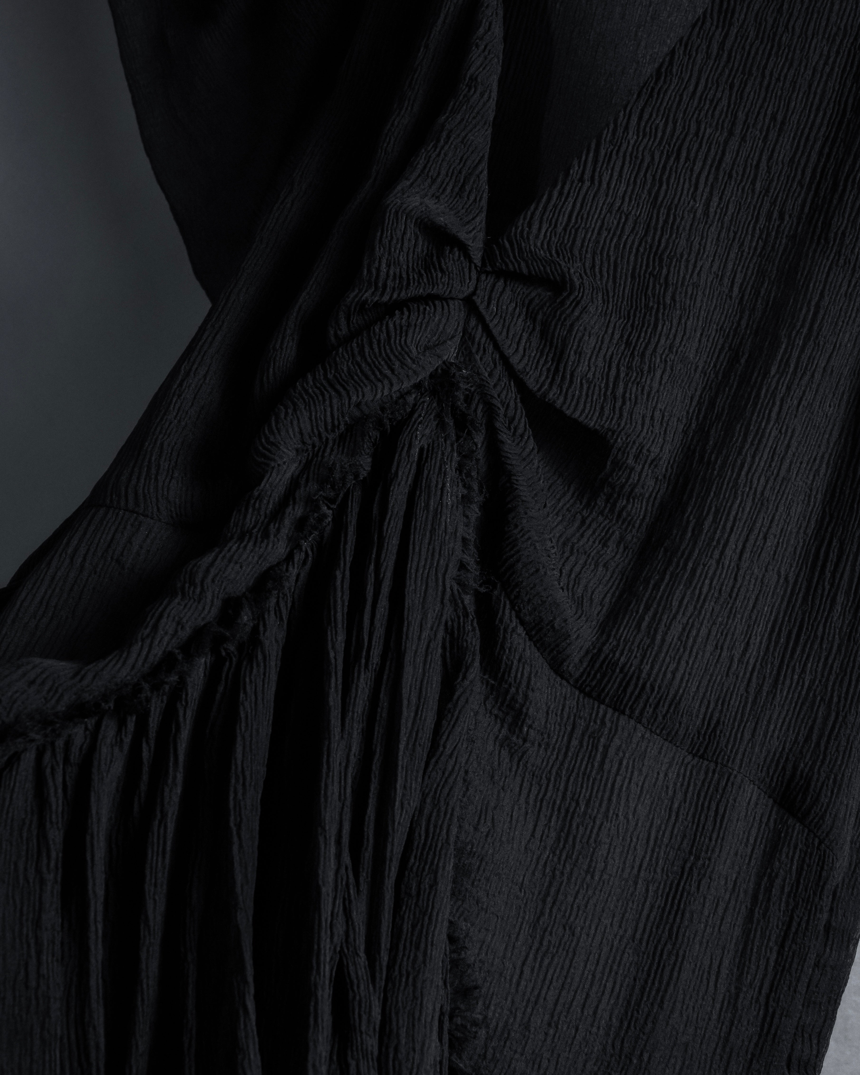 "MCQ Alexander McQueen" 06-10's Puffed sleeve gathered georgette long dress