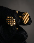 “Christian Dior” 70’s-80’s Geometric cut cufflinks