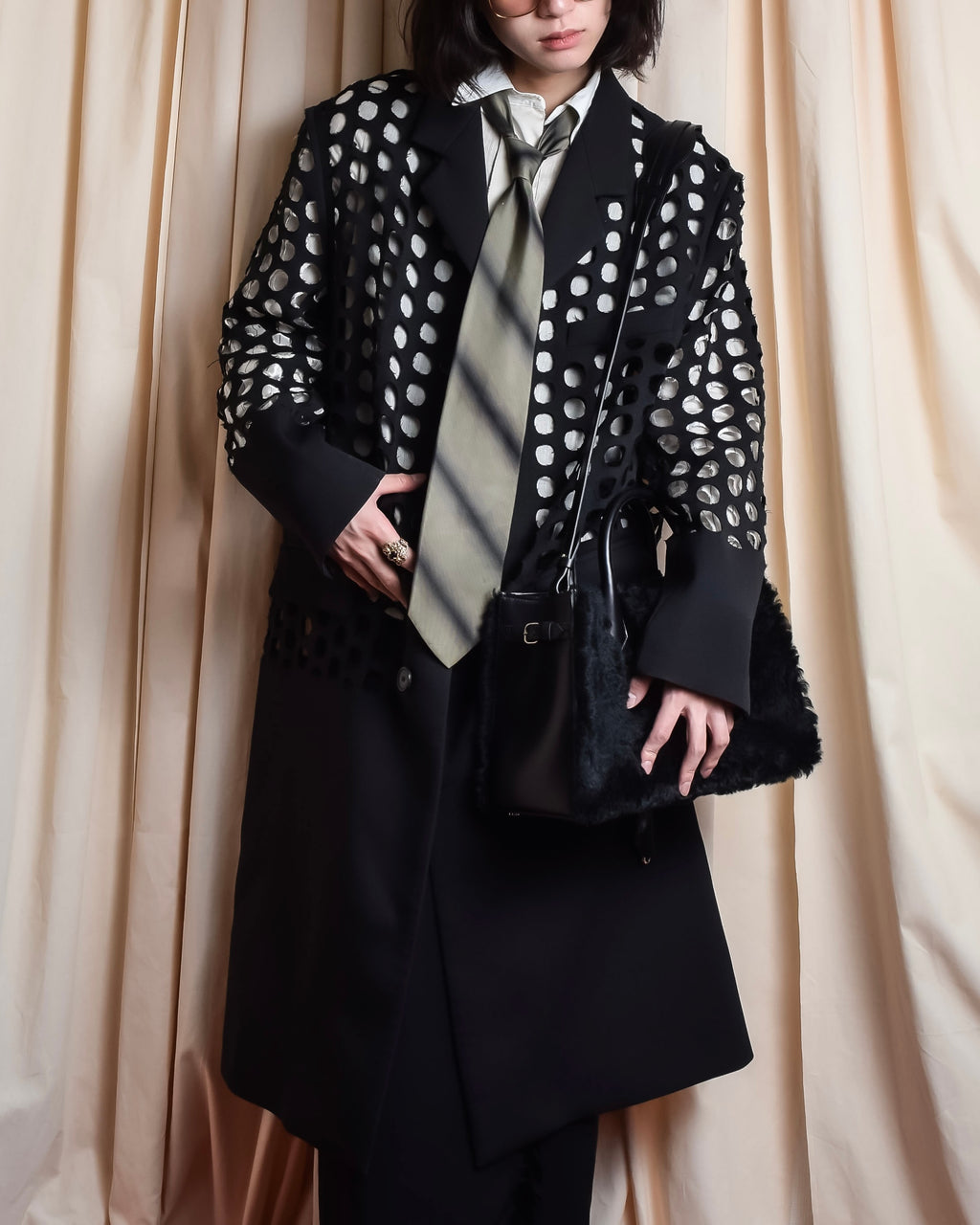 "GUCCI" Gradient dyed gradation silk necktie