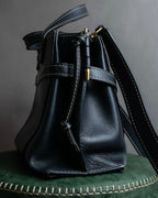 "LOEWE" Gate top handle 2way leather bag
