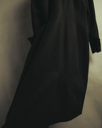 "CELINE" 80's Velvet collar maxi coat dress