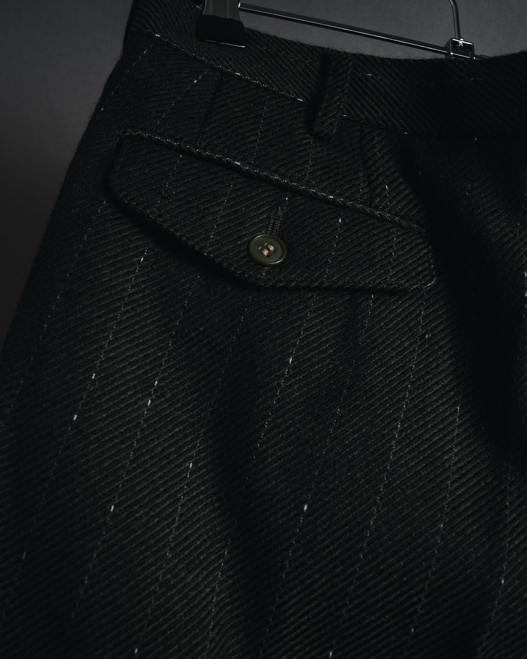 "Yves Saint Laurent diffusion hommes" 80’s-90’s structured glitter pinstripe wool suit set-up