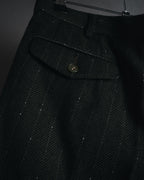 "Yves Saint Laurent diffusion hommes" 80’s-90’s structured glitter pinstripe wool suit set-up