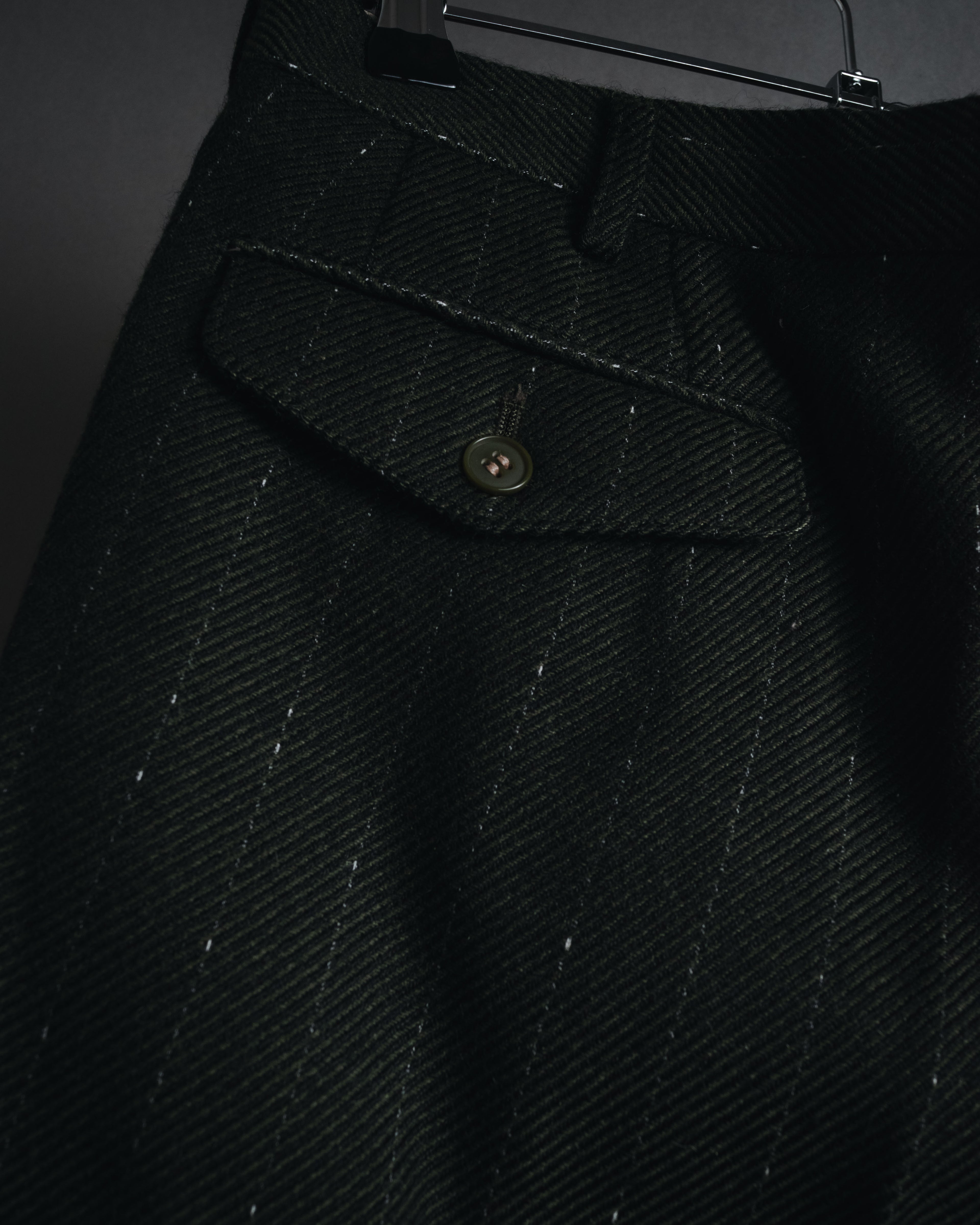 "Yves Saint Laurent diffusion hommes" 80’s-90’s structured glitter pinstripe wool suit set-up