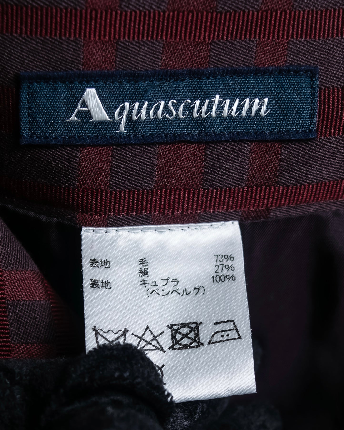 "Aquascutum" Check pattern mid-length flared skirt