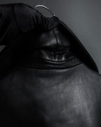 "COACH" Double-breasted panel work design leather coat