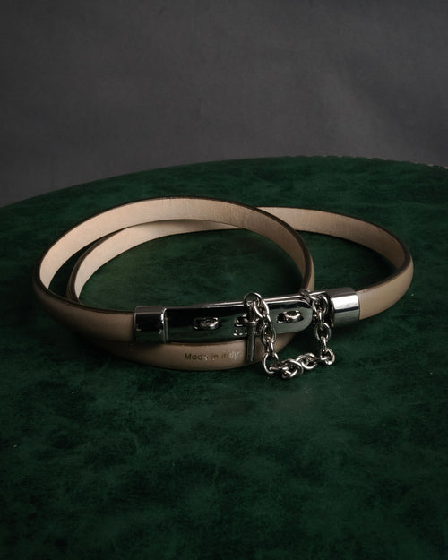 “CELINE” 2010’s Toggle chain skinny belt