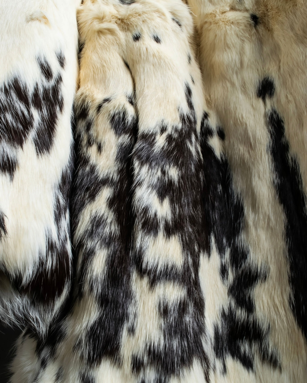 Vintage 100% real rabbit fur long coat