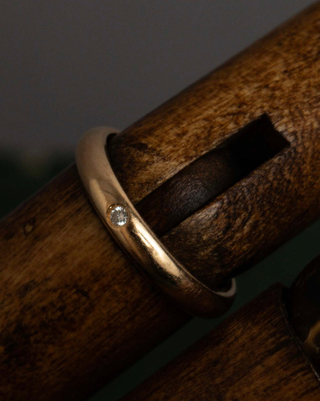 "Cartier" Band 1PD PG AU750 diamond ring