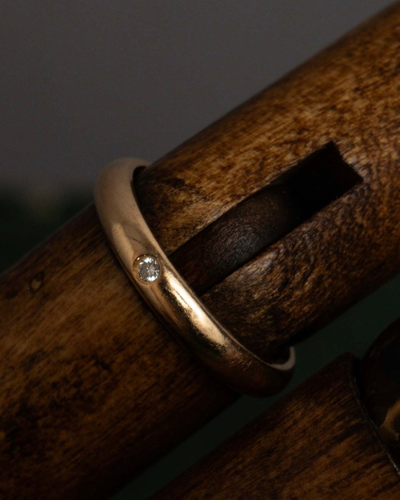 "Cartier" Band 1PD PG AU750 diamond ring