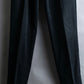 "HERMES" Leather trimmed design tapered pants