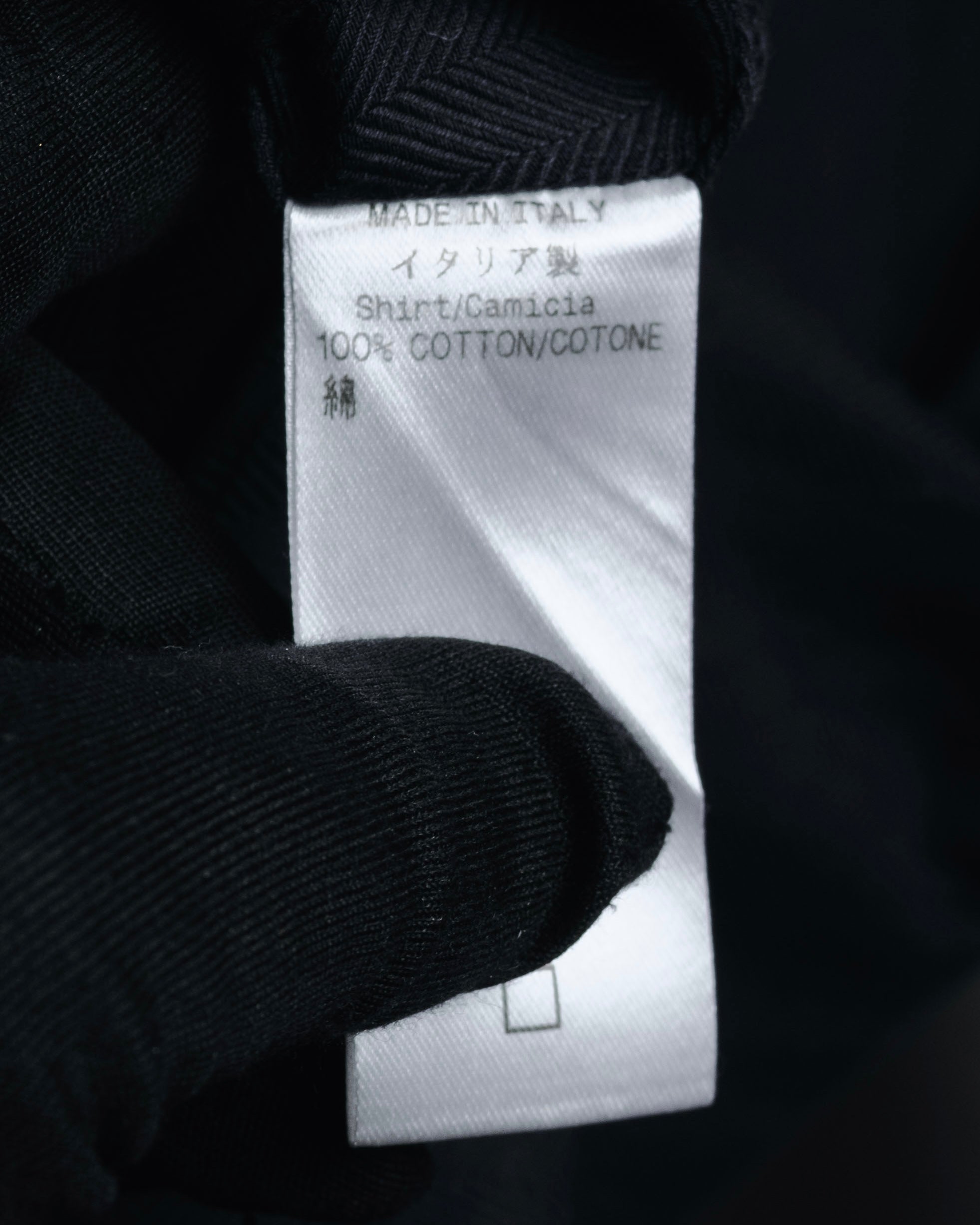 "GUCCI" 2008-2010 Herringbone wide collar dress shirt