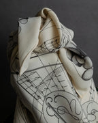 "HERMES" La Musique des Sphères Carre 90 silk scarf