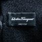 "Salvatore Ferragamo" Windowpane pattern gancini engraved long muffler